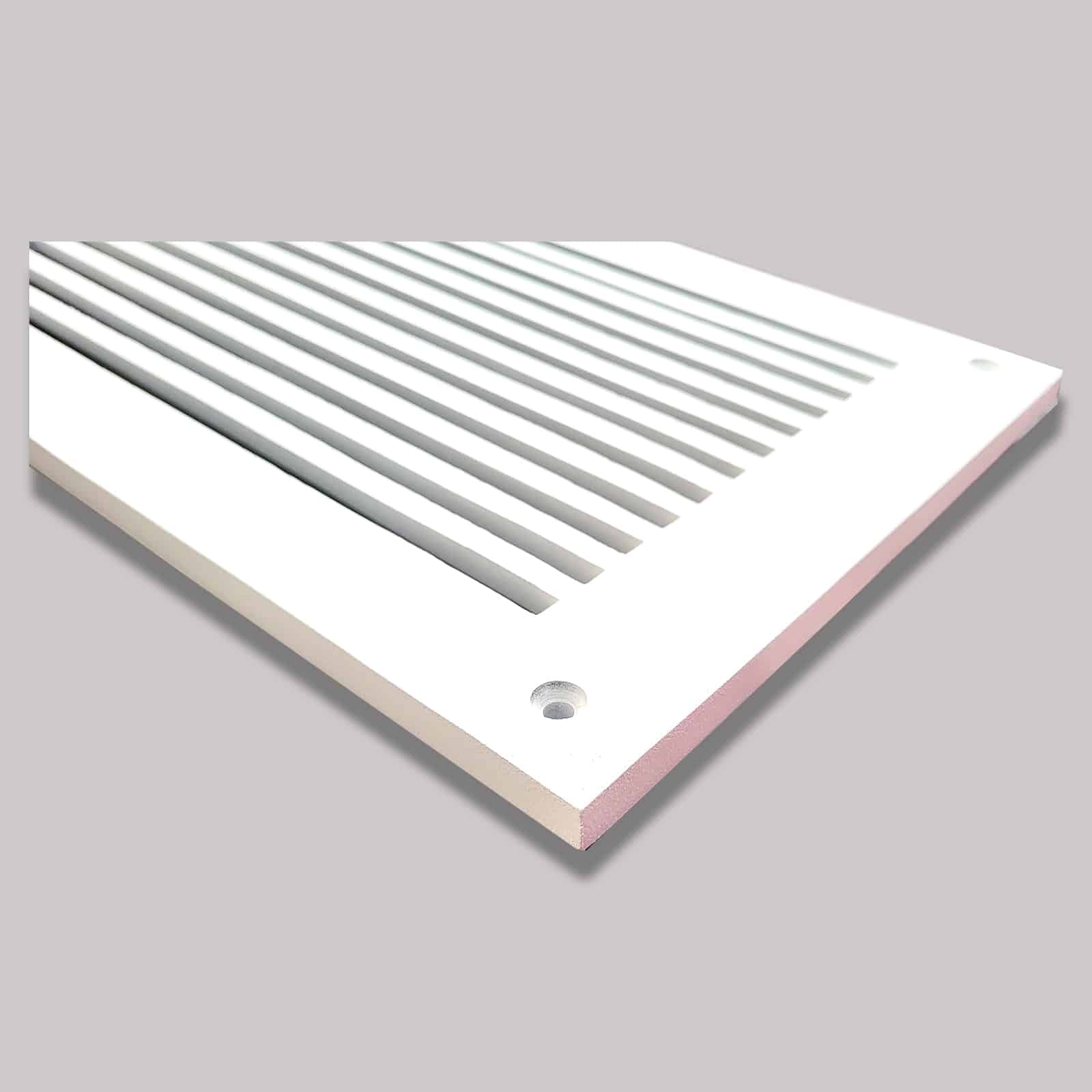 Air Return Grill 6″ X 24″ Top Faceplate Size 8″ X 26″ HVAC Duct Cover Decorative High-Quality Metal – Cast Aluminum Powder Coated Re-Paintable For Walls, Ceilings, And Floors Without Damper – Linear Design (VR 109)