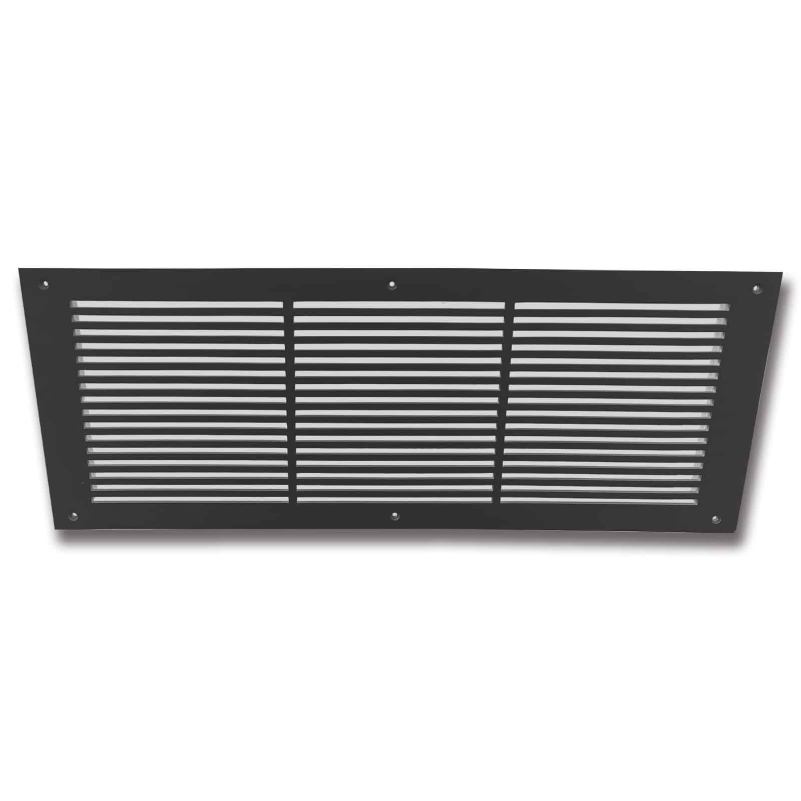 Air Return Grill 8″ X 24″ Top Faceplate Size 10″ X 26″ HVAC Duct Cover Decorative High-Quality Metal – Cast Aluminum Powder Coated Re-Paintable For Walls, Ceilings, And Floors Without Damper – Linear Design (VR 109)