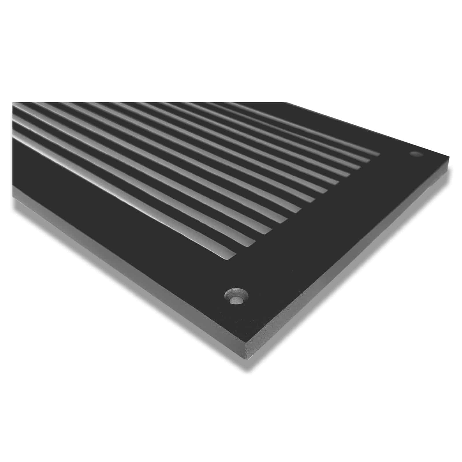 Air Return Grill 8″ X 24″ Top Faceplate Size 10″ X 26″ HVAC Duct Cover Decorative High-Quality Metal – Cast Aluminum Powder Coated Re-Paintable For Walls, Ceilings, And Floors Without Damper – Linear Design (VR 109)