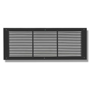 Air Return Grill 8″ X 24″ Top Faceplate Size 10″ X 26″ HVAC Duct Cover Decorative High-Quality Metal – Cast Aluminum Powder Coated Re-Paintable For Walls, Ceilings, And Floors Without Damper – Linear Design (VR 109)