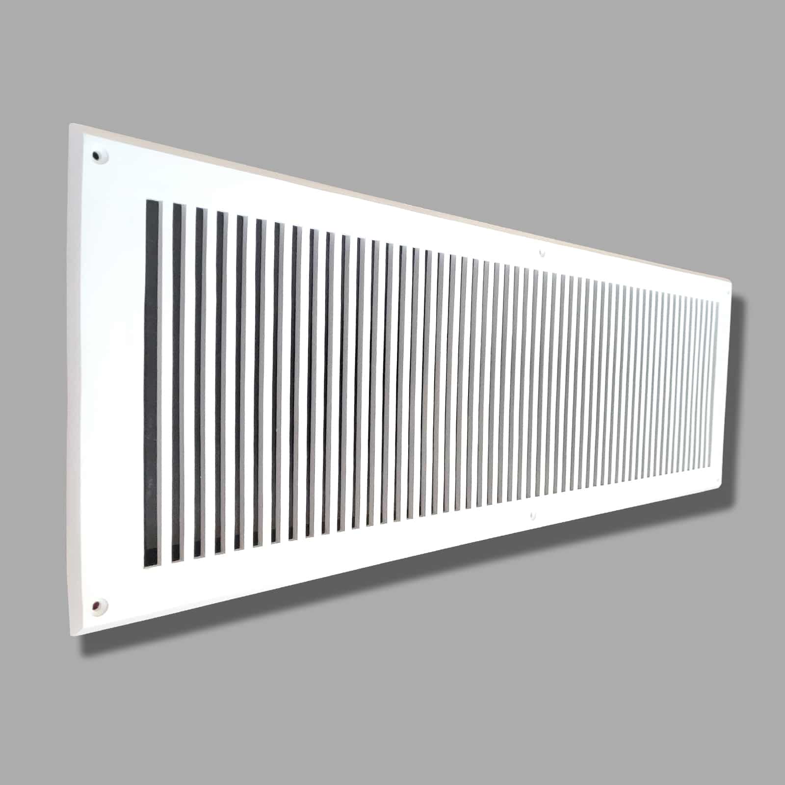 Air Return Grill 8″ X 30″ Top Faceplate Size 10″ X 32″ HVAC Duct Cover Decorative High-Quality Metal – Cast Aluminum Powder Coated Re-Paintable For Walls, Ceilings, And Floors Without Damper – Contemporary Design (VR 102)