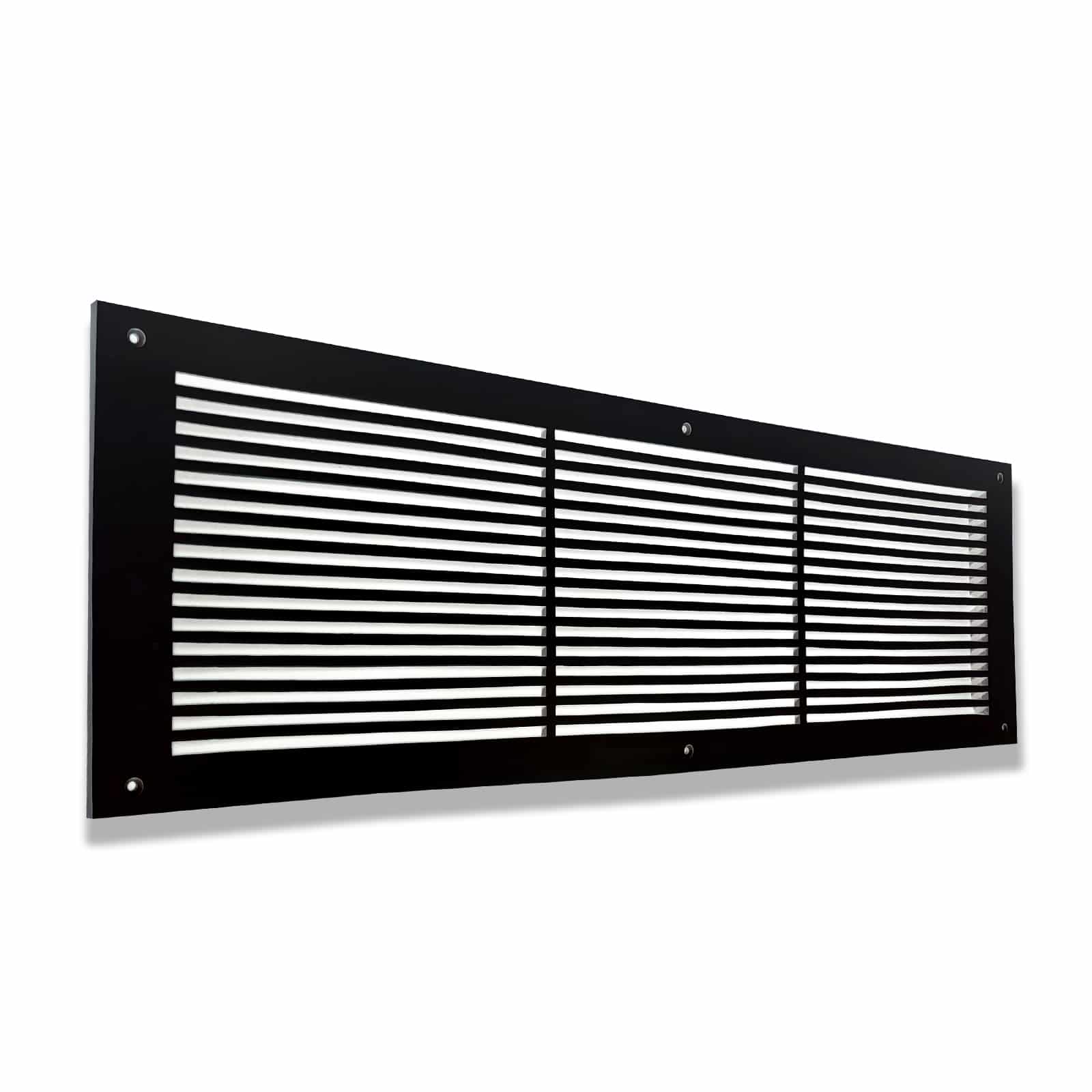 Air Return Grill 8″ X 30″ Top Faceplate Size 10″ X 32″ HVAC Duct Cover Decorative High-Quality Metal – Cast Aluminum Powder Coated Re-Paintable For Walls, Ceilings, And Floors Without Damper – Linear Design (VR 109)