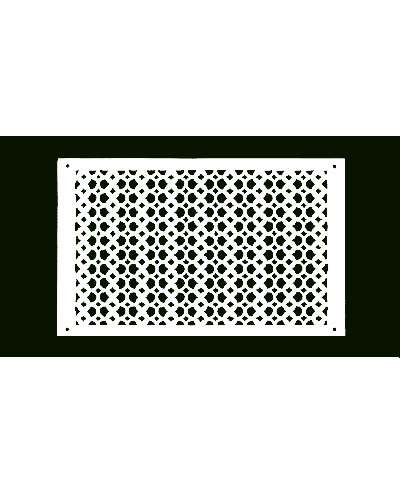 Air Return Grill 12″ X 24″ VR100 With Holes And Matching Screws Top Faceplate Size 13-1/2″ x 26″ HVAC Duct Cover Decorative Handcrafted High-Quality Metal – Cast Aluminum Powder Coated Re-Paintable For Walls, Ceilings, And Floors without Damper