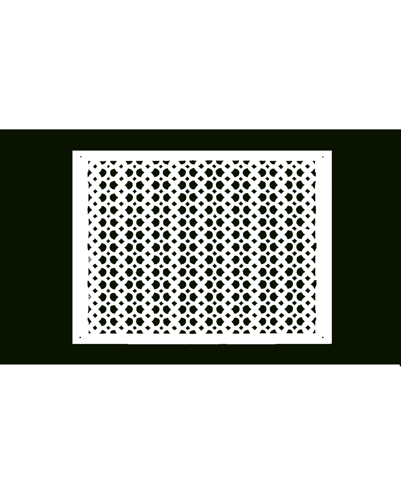 Air Return Grill 14″ X 20″ VR100 With Holes And Matching Screws Top Faceplate Size 16″ x 22-3/4″ HVAC Duct Cover Decorative Handcrafted High-Quality Metal – Cast Aluminum Powder Coated Re-Paintable For Walls, Ceilings, And Floors without Damper