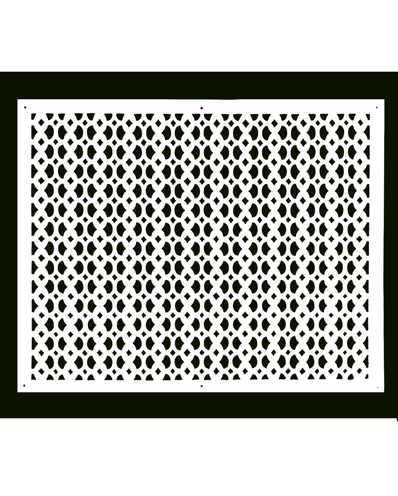 Air Return Grill 26″ X 30″ VR100 With Holes And Matching Screws Top Faceplate Size 27-1/2″ x 32″ HVAC Duct Cover Decorative Handcrafted High-Quality Metal – Cast Aluminum Powder Coated Re-Paintable For Walls, Ceilings, And Floors without Damper