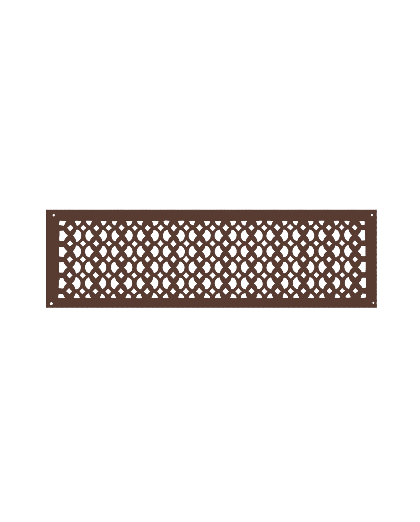 Air Return Grill 6″ X 26″ VR100 With Holes And Matching Screws Top Faceplate Size 8″ x 28-1/2″ HVAC Duct Cover Decorative Handcrafted High-Quality Metal – Cast Aluminum Powder Coated Re-Paintable For Walls, Ceilings, And Floors without Damper
