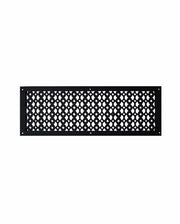Air Return Grill 8″ X 26″ VR100 With Holes And Matching Screws Top Faceplate Size 10″ x 28-1/2″ HVAC Duct Cover Decorative Handcrafted High-Quality Metal – Cast Aluminum Powder Coated Re-Paintable For Walls, Ceilings, And Floors without Damper