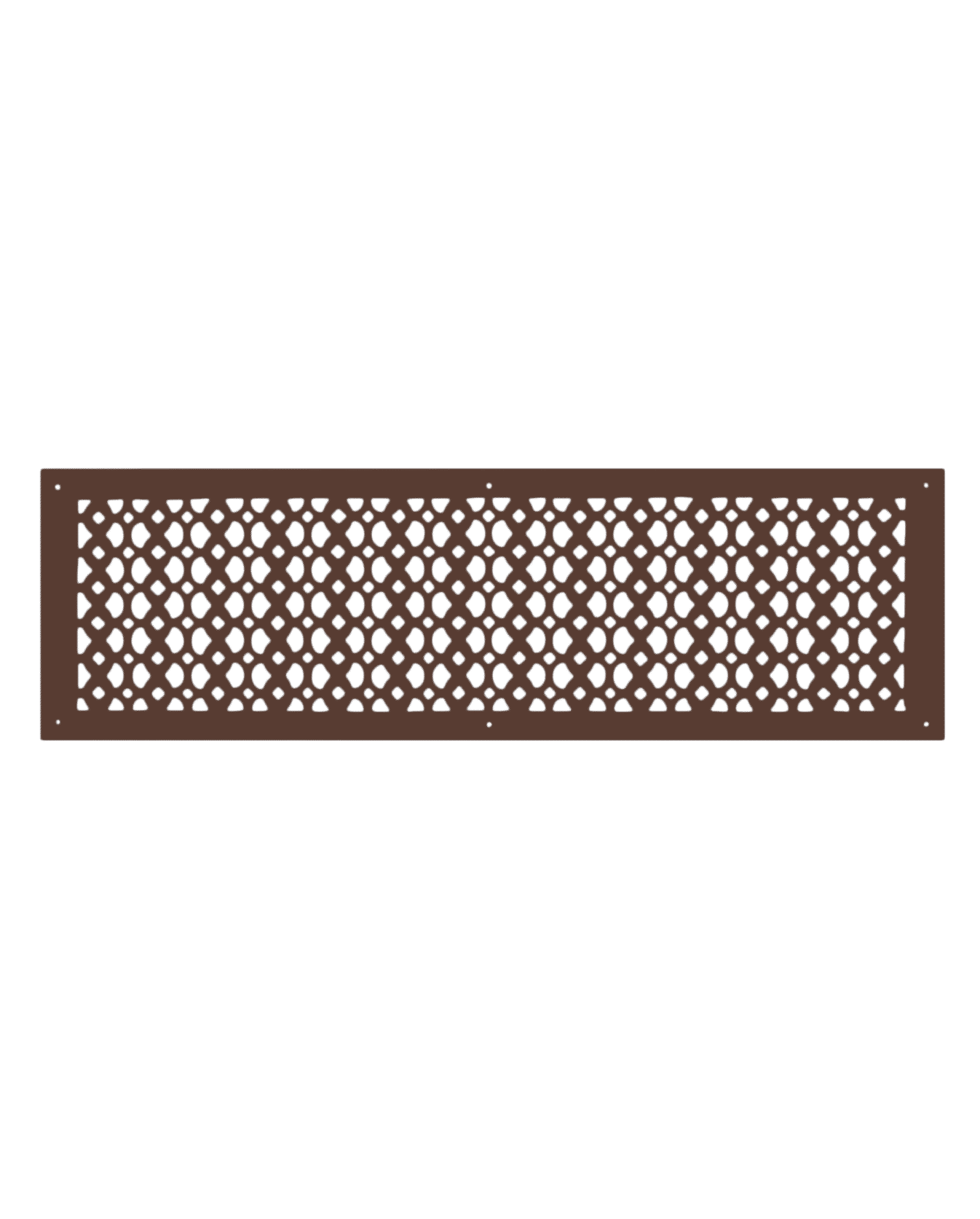 Air Return Grill 8″ X 30″ VR100 With Holes And Matching Screws Top Faceplate Size 10″ x 32″ HVAC Duct Cover Decorative Handcrafted High-Quality Metal – Cast Aluminum Powder Coated Re-Paintable For Walls, Ceilings, And Floors without Damper