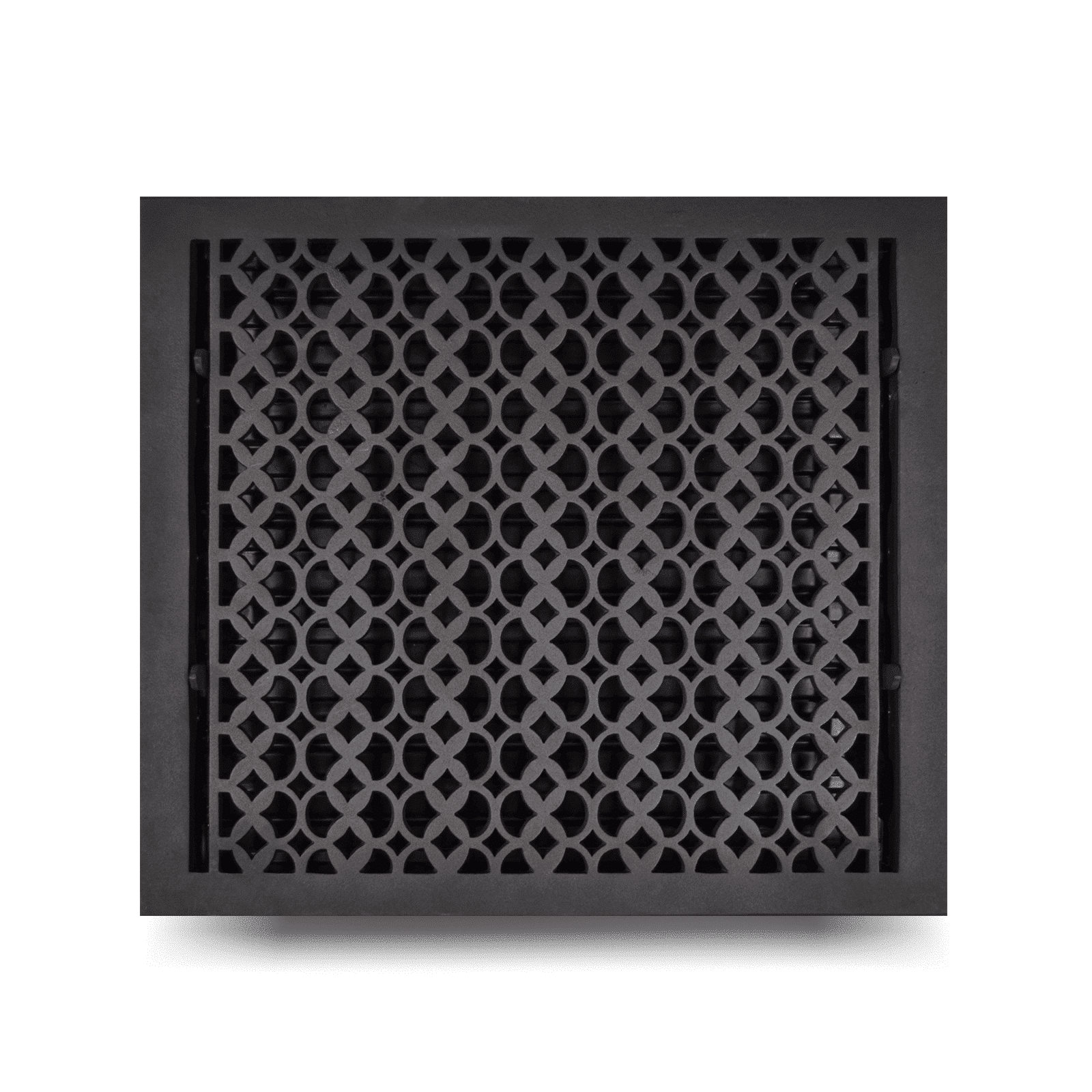Floor Vent Cover / Register Size: 14" X 14" and 14" X 16" With Damper Decorative handcrafted High-Quality Metal – Cast Aluminum Powder Coated Re-Paintable For Floors, Walls, And Ceilings – Elegant Tudor Mushroom Design (VR 100)