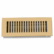 Floor Vent Cover / Register Size: 3” x 10” with Damper top faceplate outer size 12″x5″, thickness 5 mm, handcrafted high-quality metal - cast aluminum powder coated Re-paintable for floors, walls, and ceilings - Modern and Contemporary Design (VR 102)