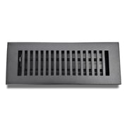 Floor Vent Cover / Register Size: 3” x 10” with Damper top faceplate outer size 12″x5″, thickness 5 mm, handcrafted high-quality metal – cast aluminum powder coated Re-paintable for floors, walls, and ceilings – Modern and Contemporary Design (VR 102)