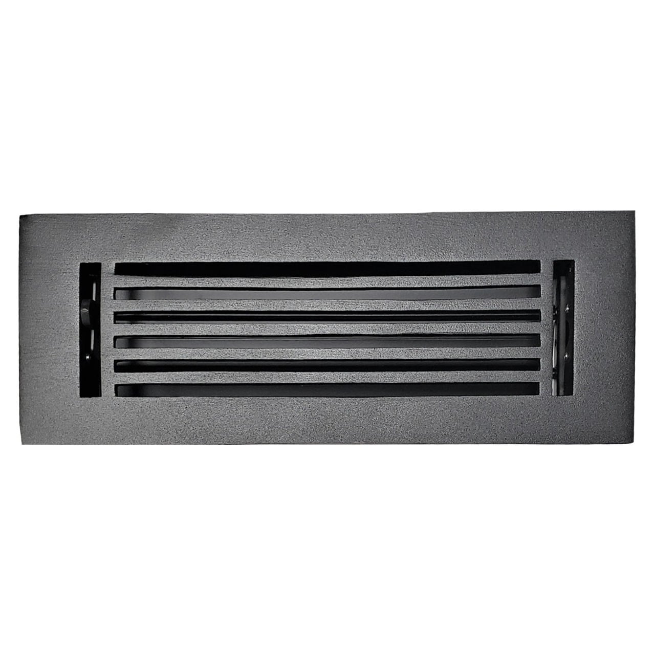 Floor Vent Cover / Register Size: 3” X 10” With Damper Top Faceplate Outer Size 12"x5", Thickness 5 Mm, High-Quality Metal – Cast Aluminum Powder Coated Re-Paintable For Floors, Walls, And Ceilings – Modern Linear Design (VR 109)