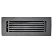 Floor Vent Cover / Register Size: 3” X 10” With Damper Top Faceplate Outer Size 12"x5", Thickness 5 Mm, High-Quality Metal – Cast Aluminum Powder Coated Re-Paintable For Floors, Walls, And Ceilings – Modern Linear Design (VR 109)