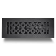 Floor Vent Cover / Register Size: 3” x 10” VR100 with Damper top faceplate outer size 12″x5″, thickness 5 mm, decorative handcrafted high-quality metal - cast aluminum powder coated Re-paintable for floors, walls, and ceilings