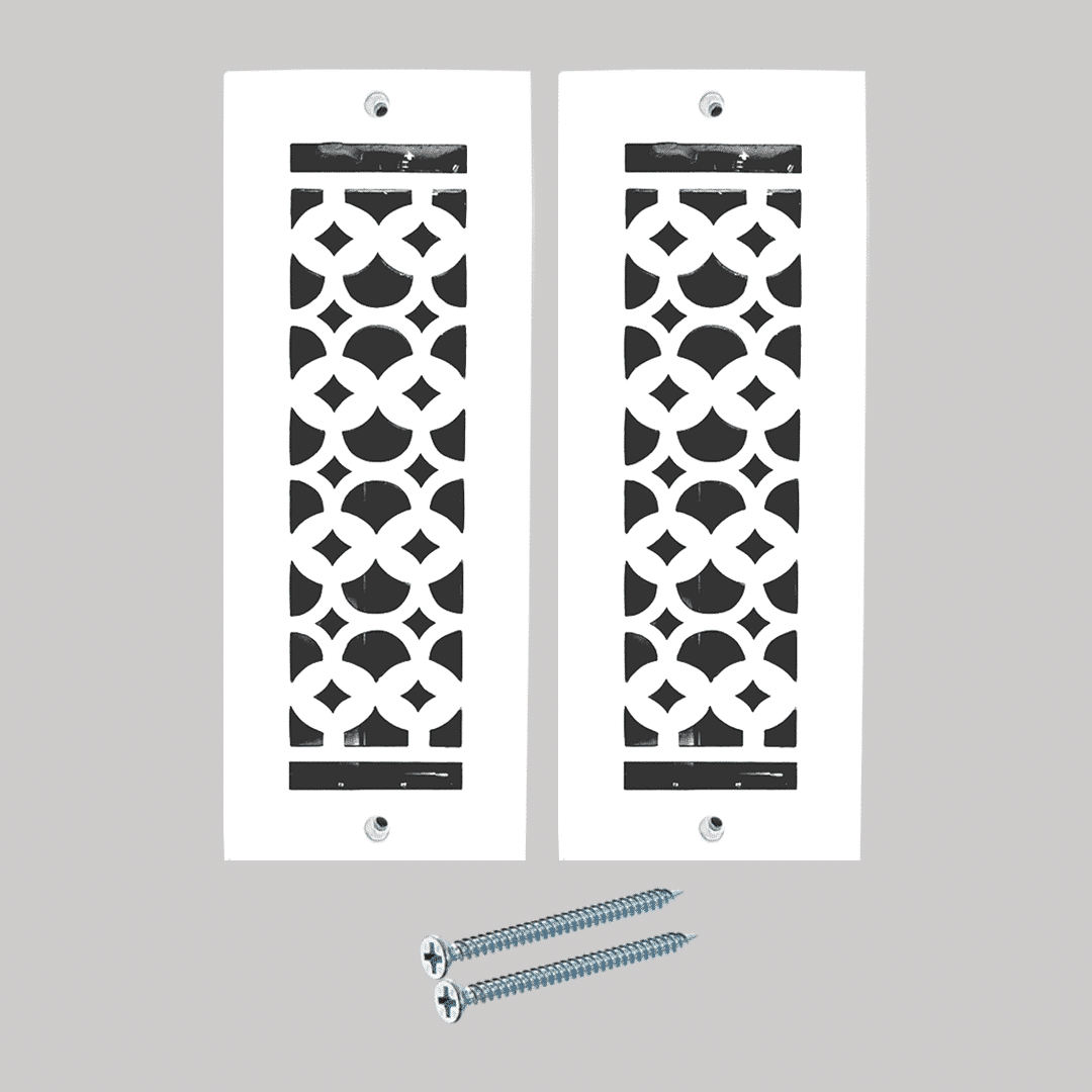 Floor Vent Cover / Register Size: 3” x 10” VR100 with Damper top faceplate outer size 12″x5″, thickness 5 mm, decorative handcrafted high-quality metal - cast aluminum powder coated Re-paintable for floors, walls, and ceilings
