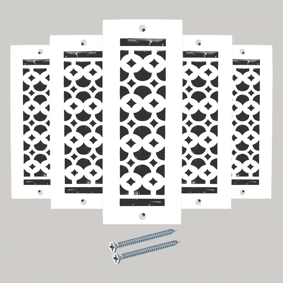 Registre de plancher en fonte d'aluminium, dimensions 3″ x 10″, VR100, paquet de 5