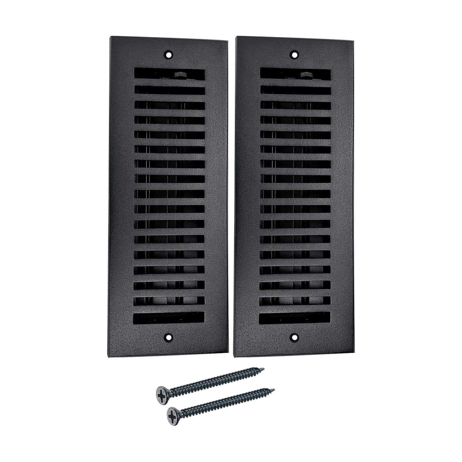 Floor Vent Cover / Register Size: 3” x 10” with Damper top faceplate outer size 12″x5″, thickness 5 mm, handcrafted high-quality metal – cast aluminum powder coated Re-paintable for floors, walls, and ceilings – Modern and Contemporary Design (VR 102)
