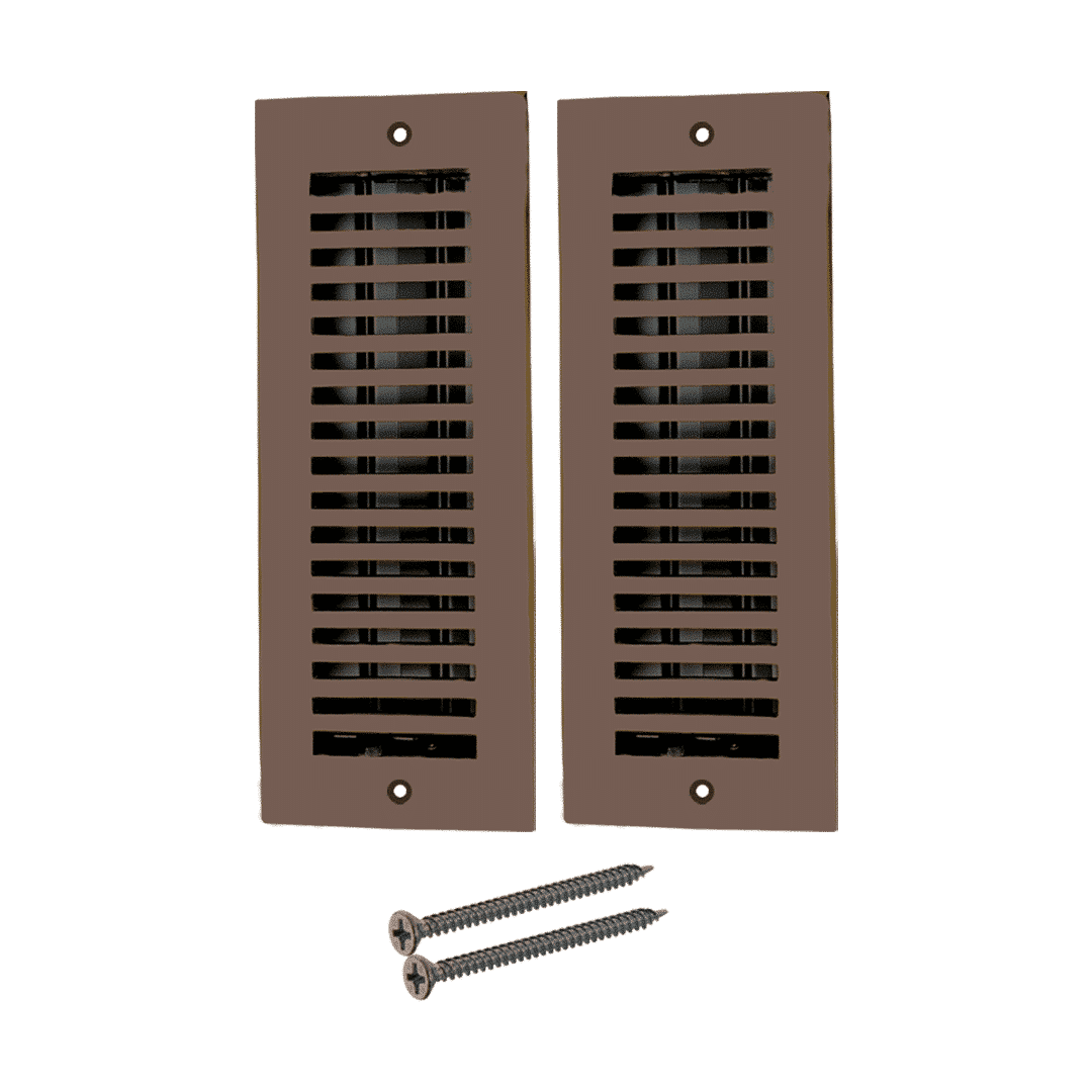 Registre de sol en aluminium moulé, dimensions 3" x 10" VR102, paquet de 2