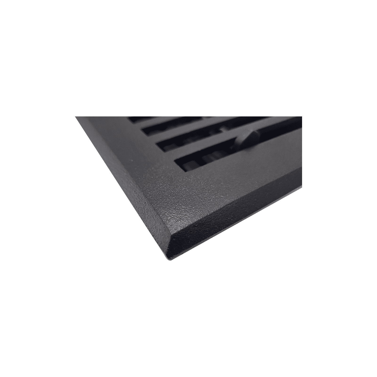 Floor Vent Cover / Register Size: 4” x 12” VR102 with Damper top faceplate outer size 5.6″ x 11.6″, thickness 5 mm, handcrafted high-quality metal - cast aluminum powder coated Re-paintable for floors, walls, and ceilings
