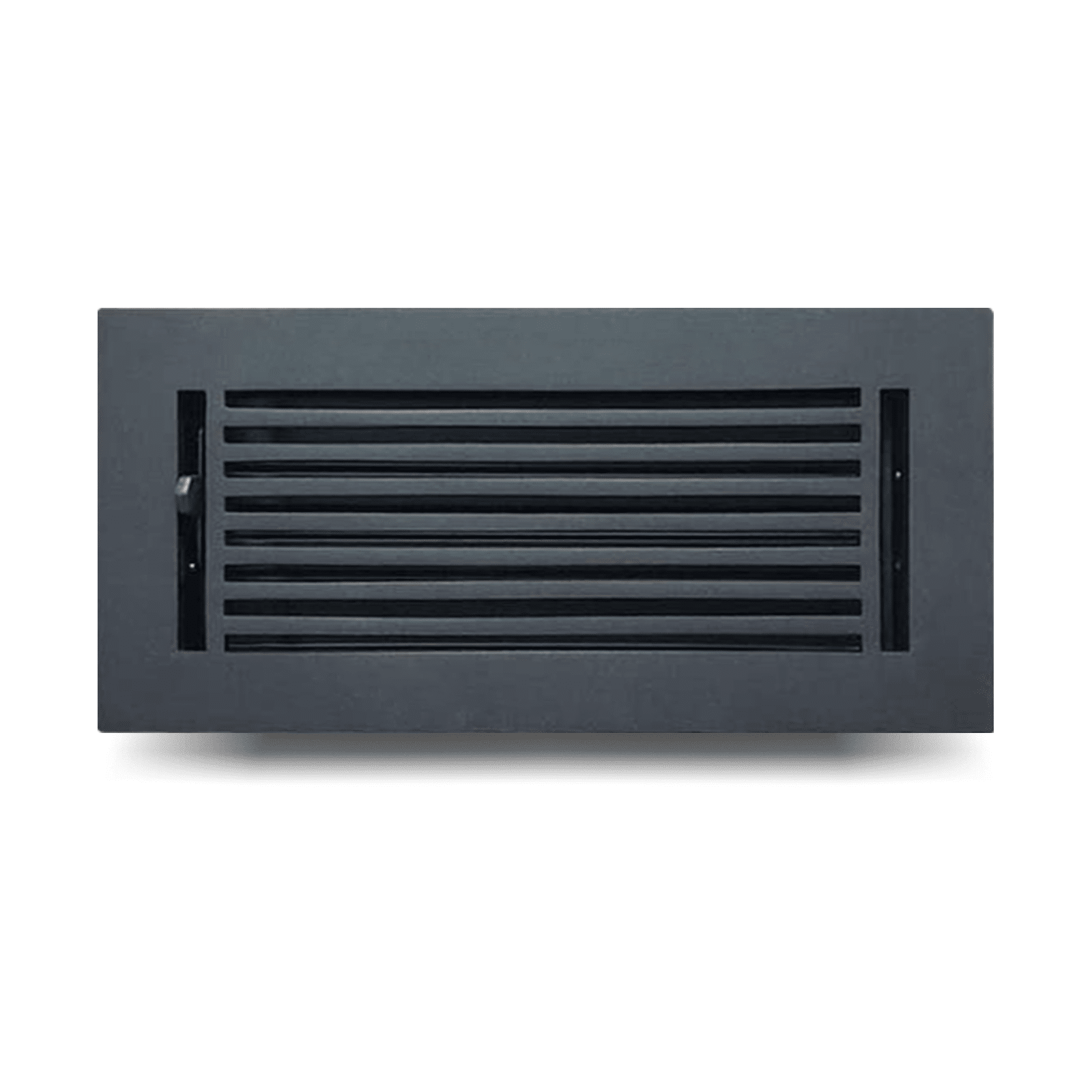Floor Vent Cover / Register Size: 4” x 12” VR109 with Damper top faceplate outer size 6″ x 14”, thickness 5 mm, high-quality metal – cast aluminum powder coated Re-paintable for floors, walls, and ceilings