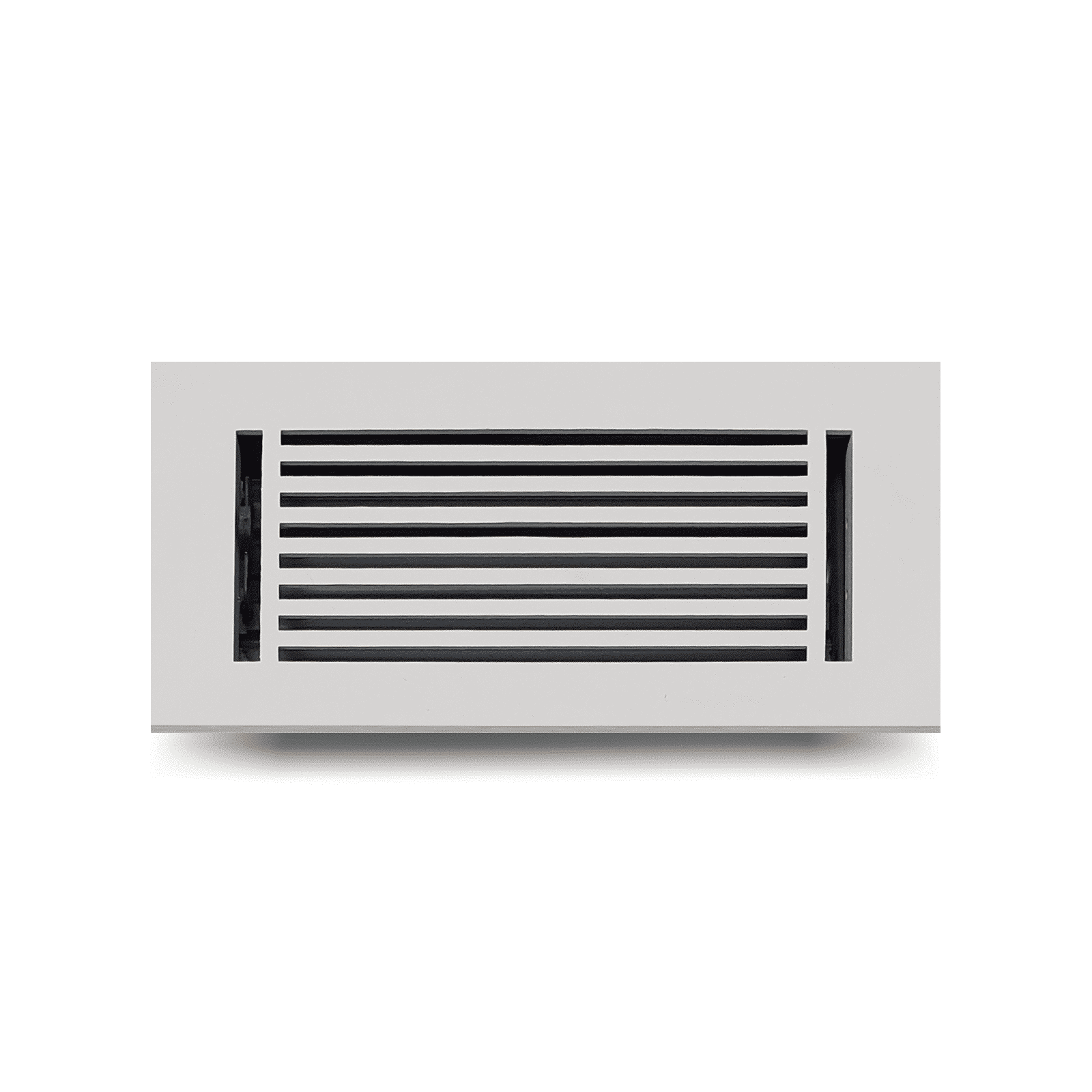 Floor Vent Cover / Register Size: 4” x 12” VR109 with Damper top faceplate outer size 6″ x 14”, thickness 5 mm, high-quality metal – cast aluminum powder coated Re-paintable for floors, walls, and ceilings