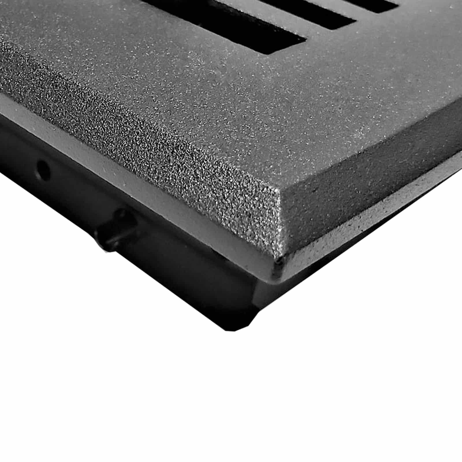 Floor Vent Cover / Register Size: 4” x 10” with Damper top faceplate outer size 6″ x 12″, thickness 5 mm, high-quality metal - cast aluminum powder coated Re-paintable for floors, walls, and ceilings - Modern and Contemporary Design (VR 102)
