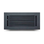 Floor Vent Cover / Register Size: 4” x 10” with Damper top faceplate outer size 6″ x 12”, thickness 5 mm, high-quality metal – cast aluminum powder coated Re-paintable for floors, walls, and ceilings – Modern Linear Design (VR 109)