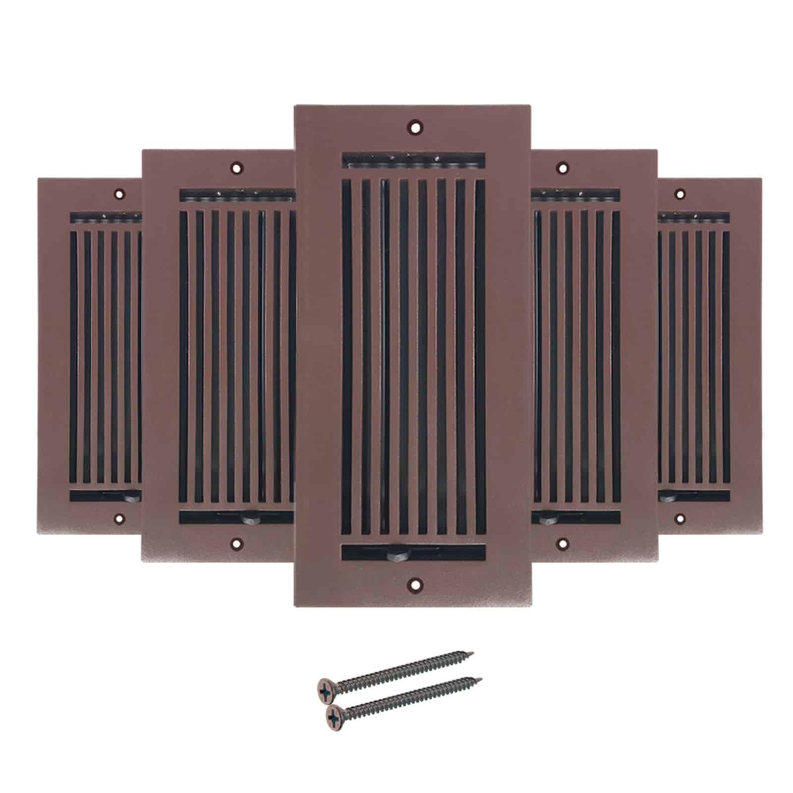 Registre de sol en fonte d'aluminium, dimensions 4" x 10", VR109, paquet de 5