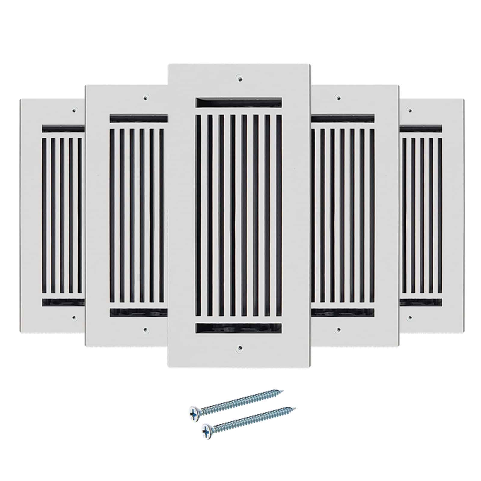 Registre de sol en fonte d'aluminium, dimensions 4" x 10", VR109, paquet de 5