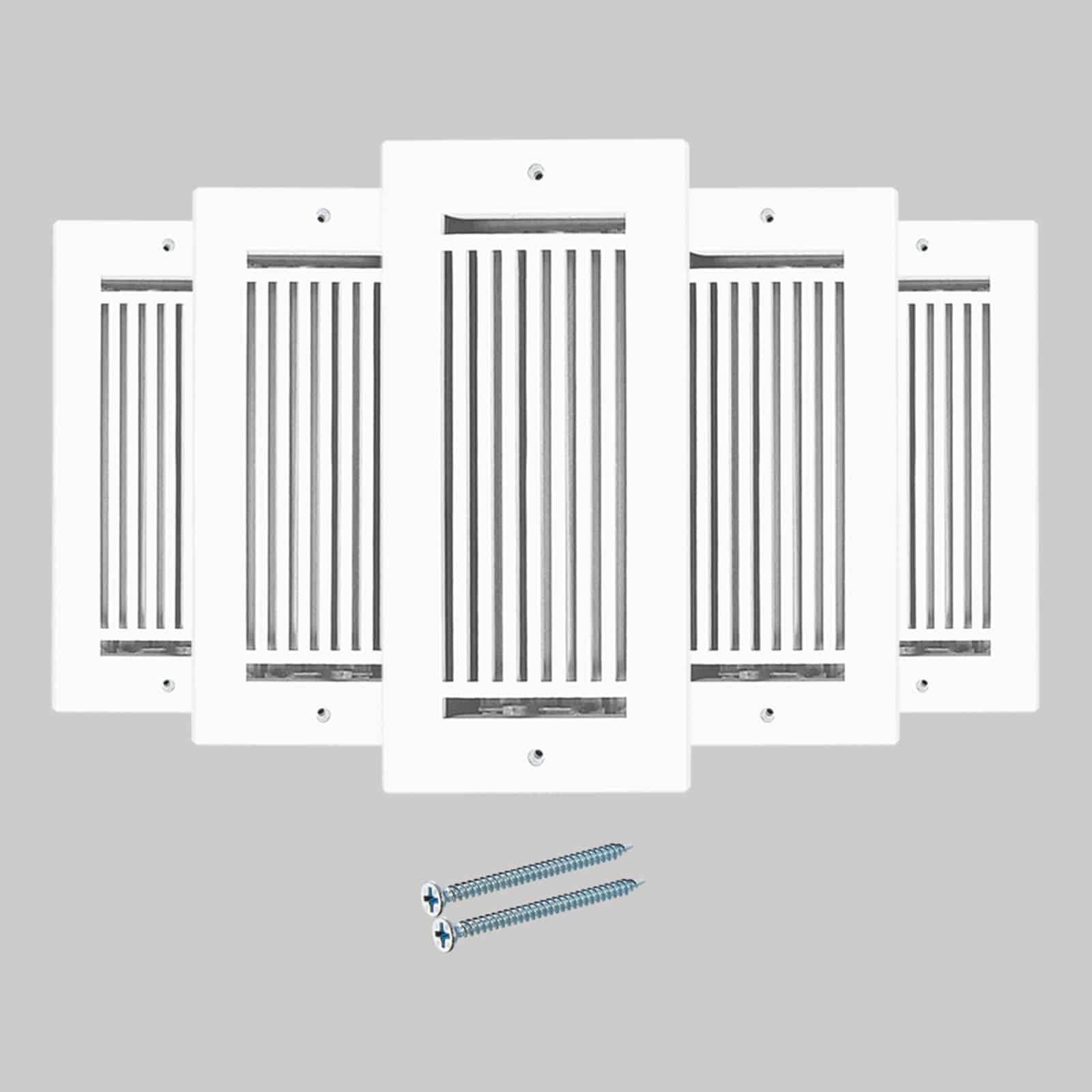 Registre de sol en fonte d'aluminium, dimensions 4" x 10", VR109, paquet de 5