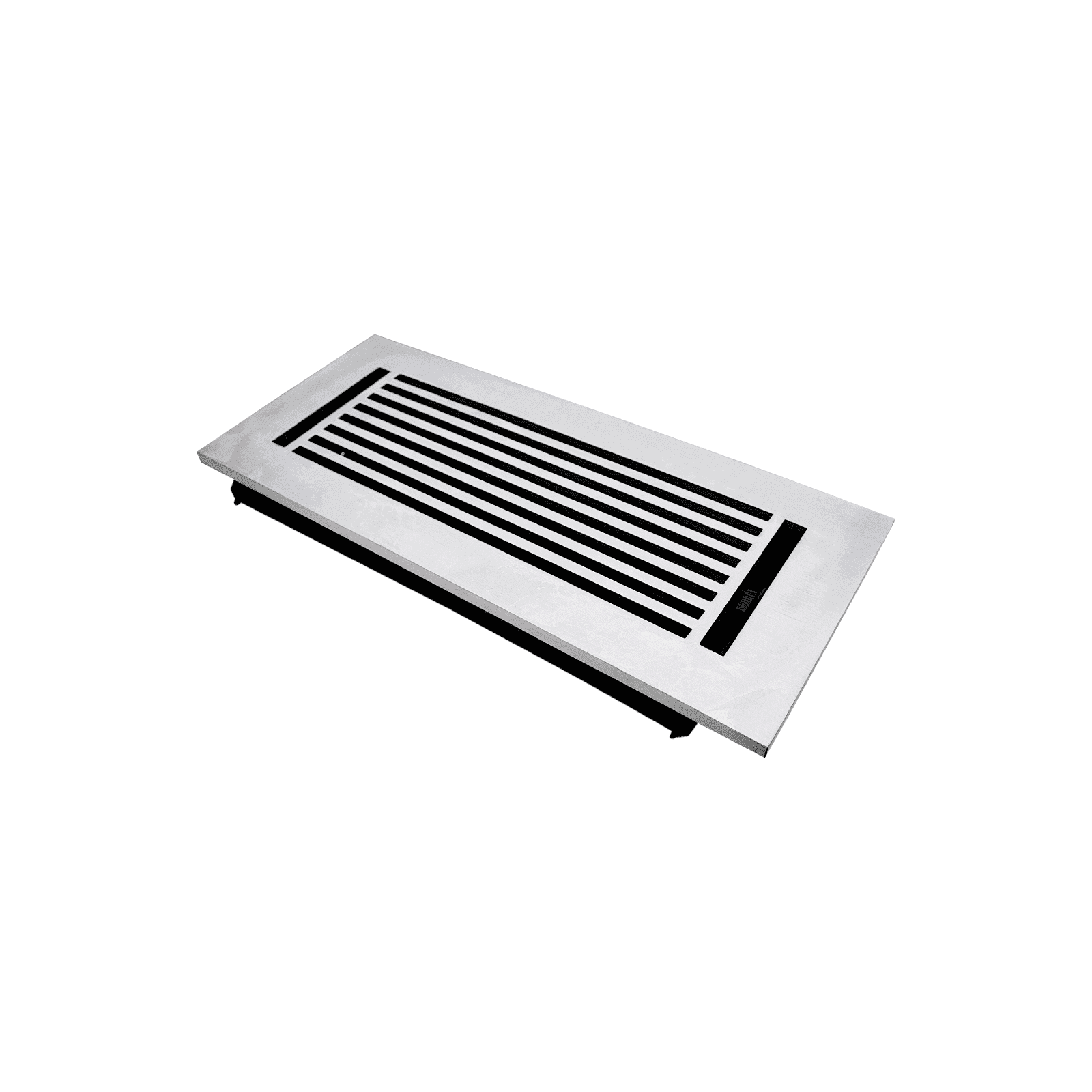 Floor Vent Cover / Register Size: 4” x 12” VR109 with Damper top faceplate outer size 6″ x 14”, thickness 5 mm, high-quality metal – cast aluminum powder coated Re-paintable for floors, walls, and ceilings