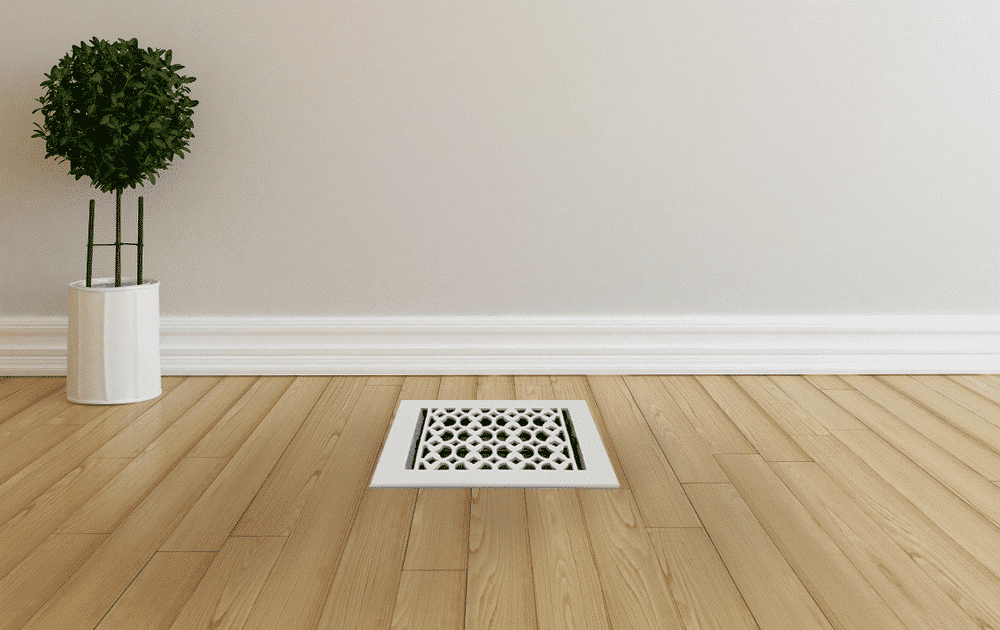 Floor Vent Cover / Register Size: 6" X 8", 6" x 10", 6" x 12", 6" x 14" and 6" X 16" With Damper Decorative handcrafted High-Quality Metal – Cast Aluminum Powder Coated Re-Paintable For Floors, Walls, And Ceilings – Elegant Tudor Mushroom Design (VR 100)