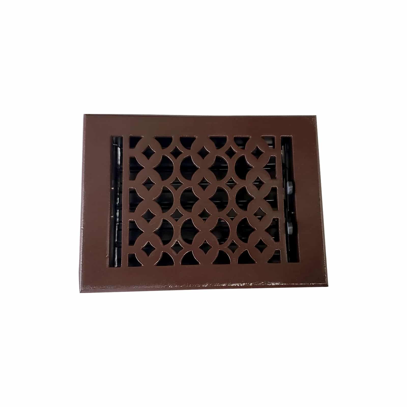 Floor Vent Cover / Register Size: 6" X 8", 6" x 10", 6" x 12", 6" x 14" and 6" X 16" With Damper Decorative handcrafted High-Quality Metal – Cast Aluminum Powder Coated Re-Paintable For Floors, Walls, And Ceilings – Elegant Tudor Mushroom Design (VR 100)