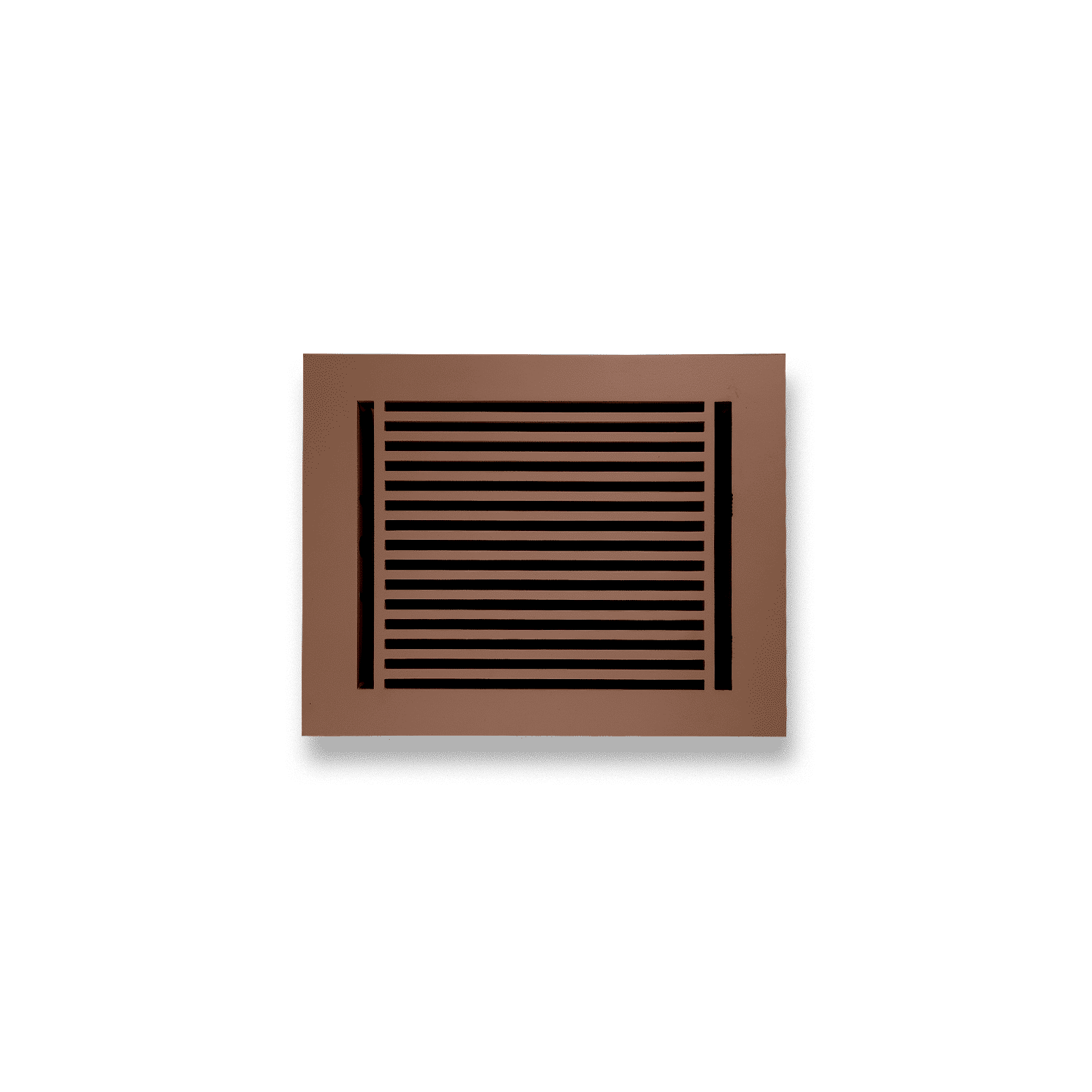 Floor Vent Cover / Register Size: 6” x 10” with Damper top faceplate outer size 8″ x 12”, thickness 5 mm, high-quality metal - cast aluminum brown powder coated Re-paintable for floors, walls, and ceilings - Modern Linear  Design (VR 109)