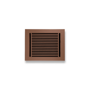 Floor Vent Cover / Register Size: 6” x 10” with Damper top faceplate outer size 8″ x 12”, thickness 5 mm, high-quality metal - cast aluminum brown powder coated Re-paintable for floors, walls, and ceilings - Modern Linear  Design (VR 109)