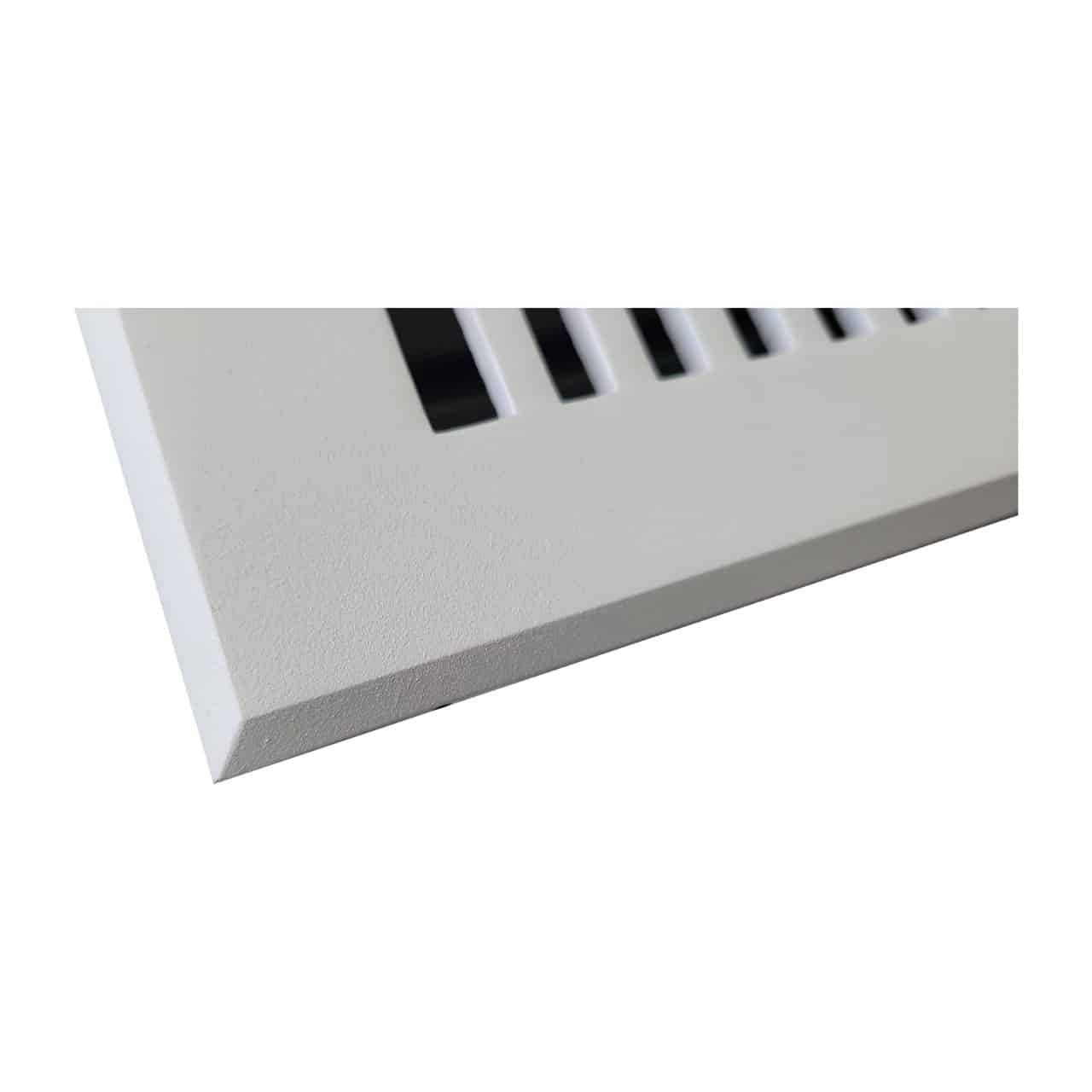 Floor Vent Cover / Register Size: 8” x 14” with Damper top faceplate outer size 10″ x 16″, thickness 5 mm, high-quality metal - cast aluminum powder coated Re-paintable for floors, walls, and ceilings - Modern and Contemporary Design (VR 102)
