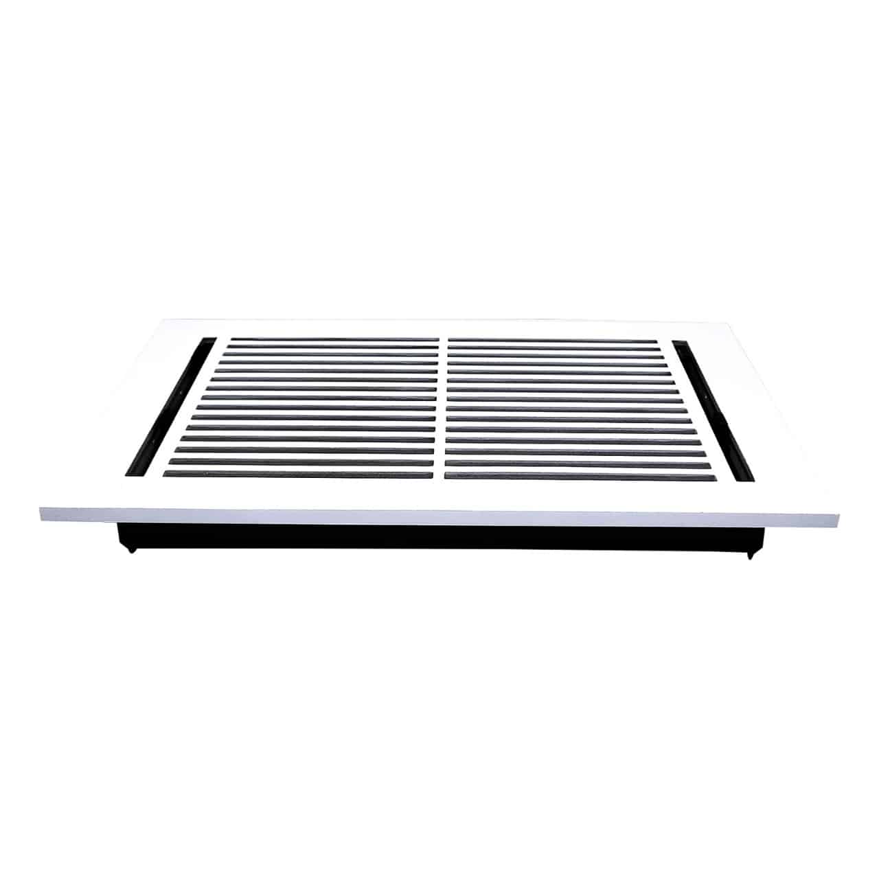 Floor Vent Cover / Register Size: 8” x 14” with Damper top faceplate outer size 9-1/2” x16”, thickness 5 mm, high-quality metal - cast aluminum powder coated Re-paintable for floors, walls, and ceilings - Modern Linear  Design (VR 109)
