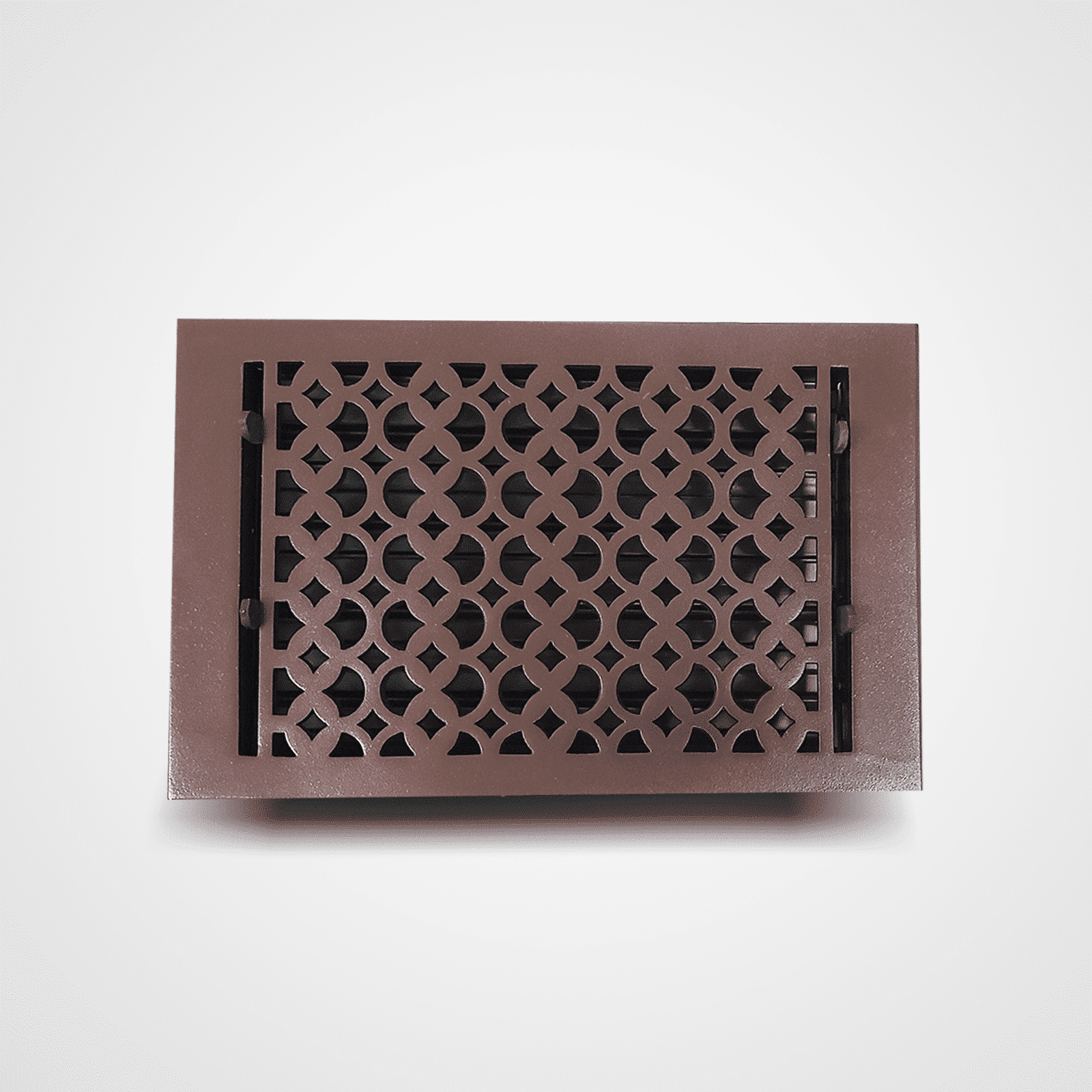 Floor Vent Cover / Register Size: 8" X 8", 8" x 10", 8" x 12" and 8" X 14" With Damper Decorative handcrafted High-Quality Metal – Cast Aluminum Powder Coated Re-Paintable For Floors, Walls, And Ceilings – Elegant Tudor Mushroom Design (VR 100)