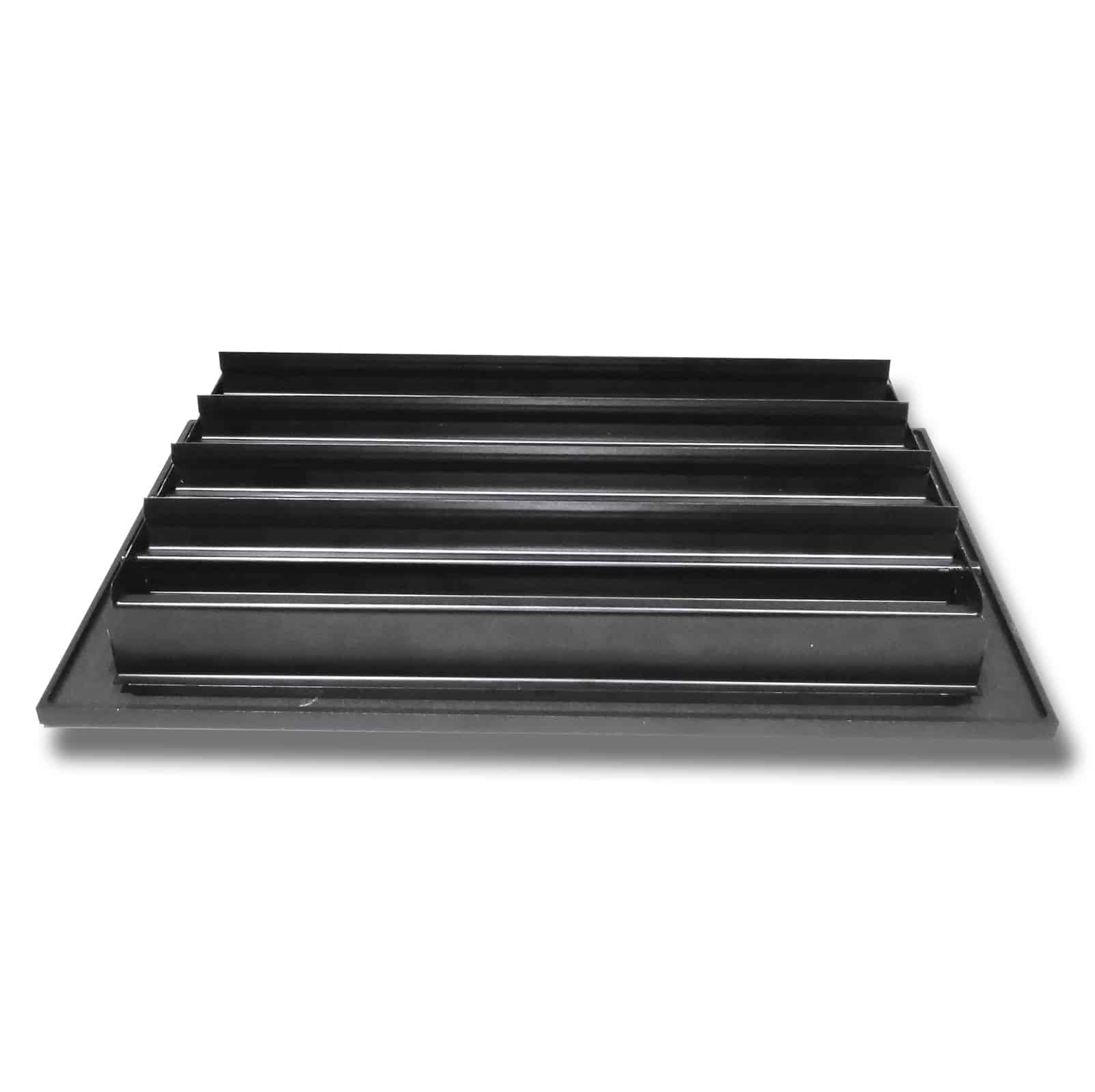 Floor Vent Cover / Register Size: 8” x 14” with Damper top faceplate outer size 10″ x 16″, thickness 5 mm, high-quality metal - cast aluminum powder coated Re-paintable for floors, walls, and ceilings - Modern and Contemporary Design (VR 102)