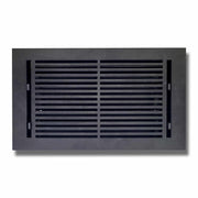 Floor Vent Cover / Register Size: 8” x 14” with Damper top faceplate outer size 9-1/2” x16”, thickness 5 mm, high-quality metal - cast aluminum powder coated Re-paintable for floors, walls, and ceilings - Modern Linear Design (VR 109)