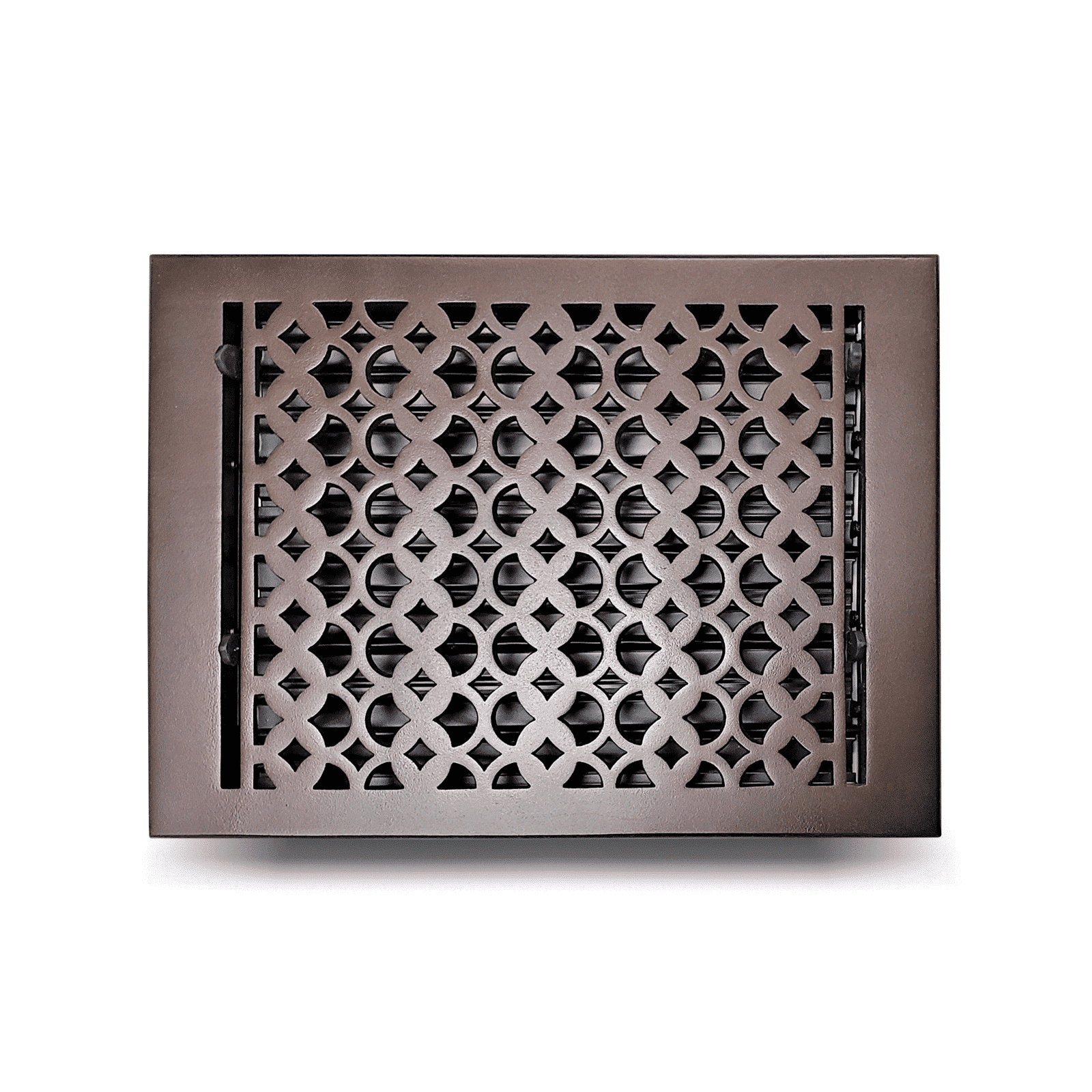 Floor Vent Cover / Register Size: 9" X 9" and 9" X 12" With Damper Decorative handcrafted High-Quality Metal – Cast Aluminum Powder Coated Re-Paintable For Floors, Walls, And Ceilings – Elegant Tudor Mushroom Design (VR 100)