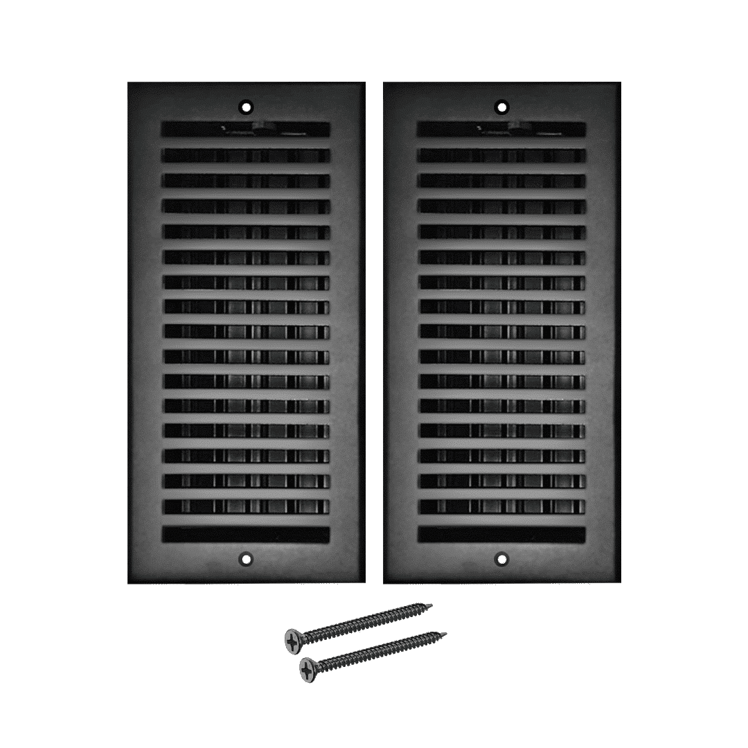 Registre de sol en fonte d'aluminium, dimensions 4" x 10", VR102, paquet de 2