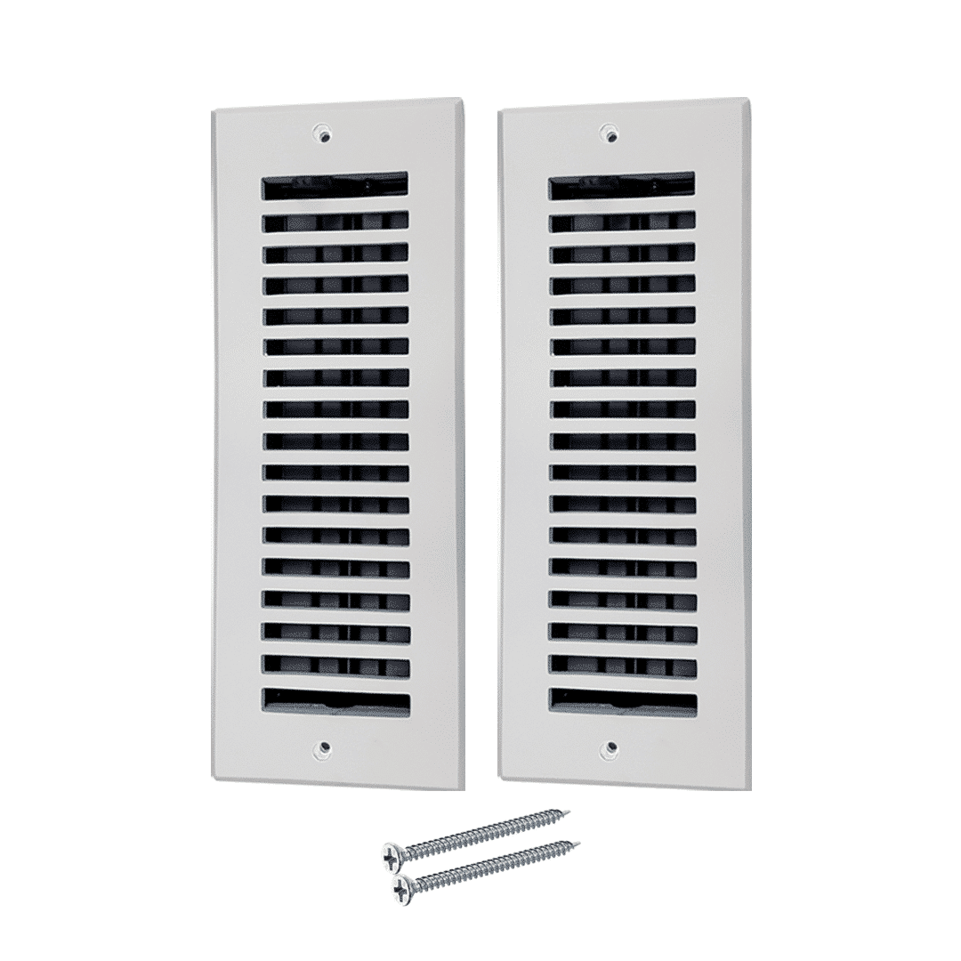 Registre de sol en fonte d'aluminium, dimensions 4" x 10", VR102, paquet de 2