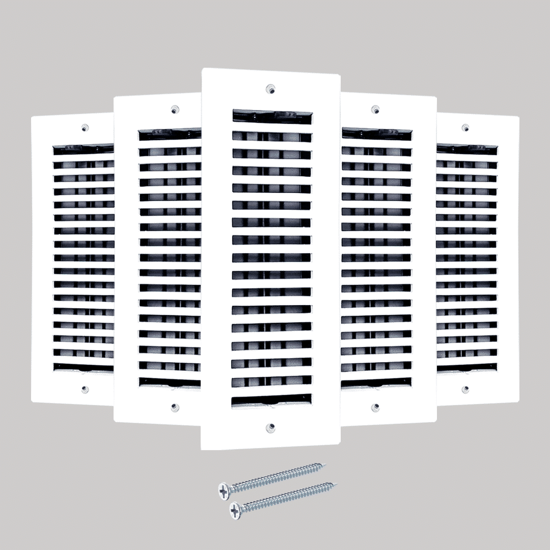 Cast Aluminum Floor Register Size 4" X 10" VR102 Pack of 5