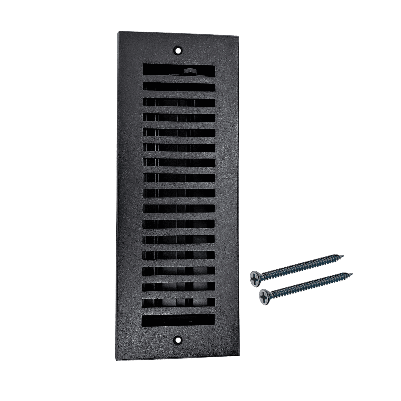 Floor Vent Cover / Register Size: 3” x 10” with Damper top faceplate outer size 12″x5″, thickness 5 mm, handcrafted high-quality metal – cast aluminum powder coated Re-paintable for floors, walls, and ceilings – Modern and Contemporary Design (VR 102)