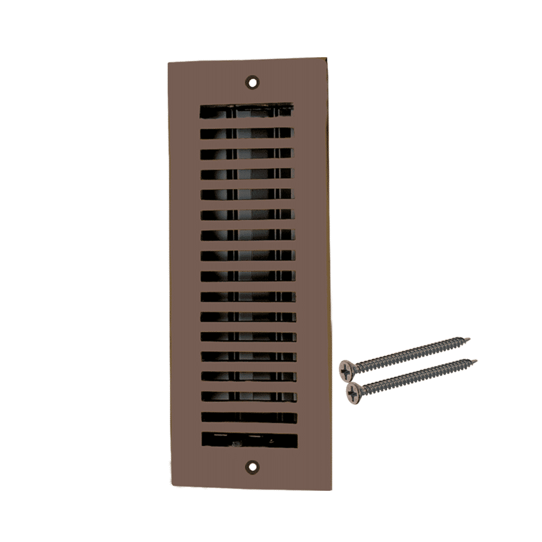 Floor Vent Cover / Register Size: 3” x 10” with Damper top faceplate outer size 12″x5″, thickness 5 mm, handcrafted high-quality metal – cast aluminum powder coated Re-paintable for floors, walls, and ceilings – Modern and Contemporary Design (VR 102)