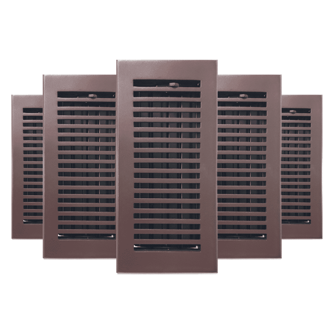 Cast Aluminum Floor Register Size 4" X 10" VR102 Pack of 5