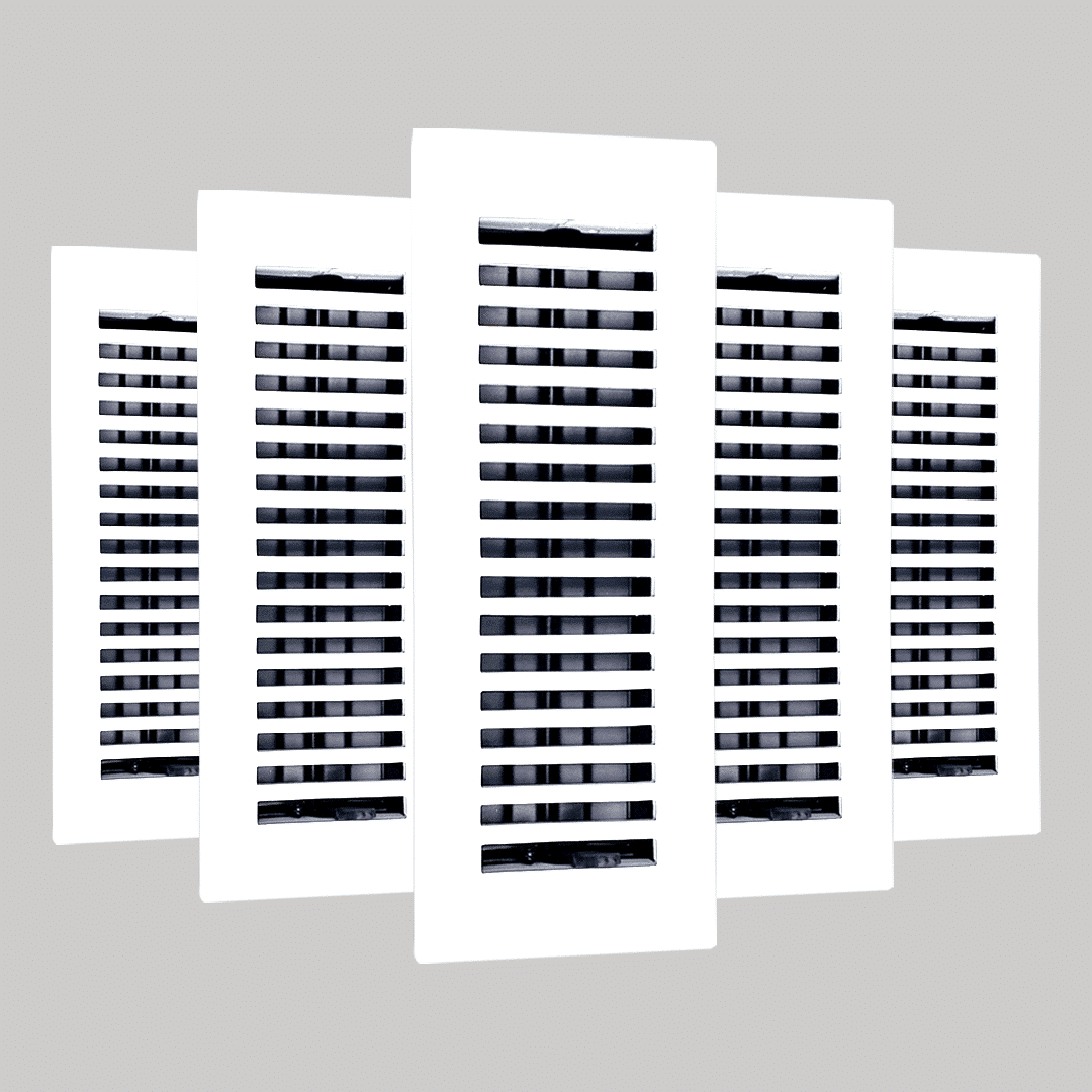 Cast Aluminum Floor Register Size 4" X 10" VR102 Pack of 5