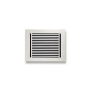 Floor Vent Cover / Register Size: 6” x 10” with Damper top faceplate outer size 8″ x 12”, thickness 5 mm, high-quality metal - cast aluminum white powder coated Re-paintable for floors, walls, and ceilings - Modern Linear  Design (VR 109)