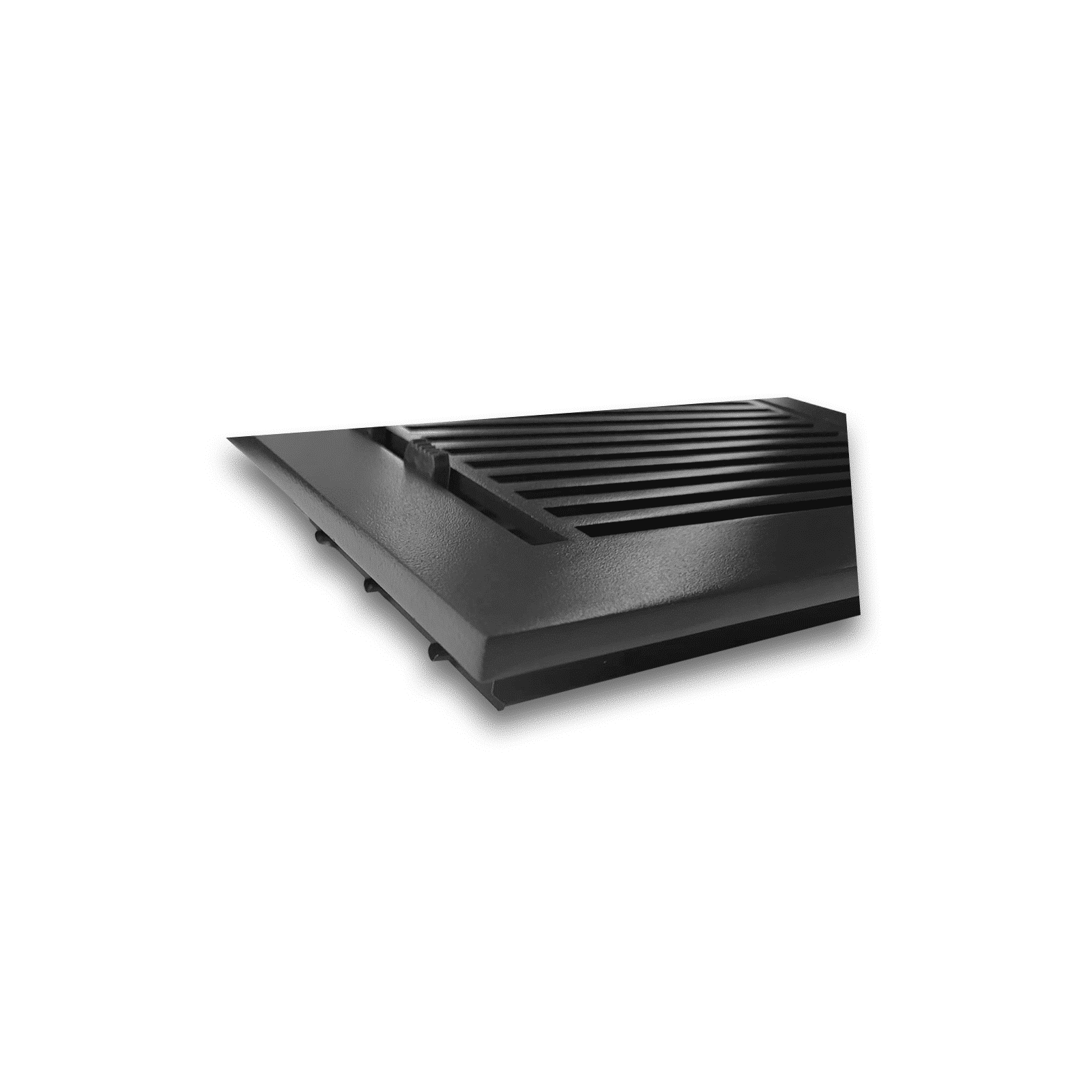 Floor Vent Cover / Register Size: 8” x 10” with Damper top faceplate outer size 10″ x 12”, thickness 5 mm, high-quality metal - cast aluminum black  powder coated Re-paintable for floors, walls, and ceilings - Modern Linear  Design (VR 109)
